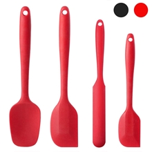 Silicone Spatula 4-Piece Set, High Heat-Resistance, With Strong Stainless Steel Core