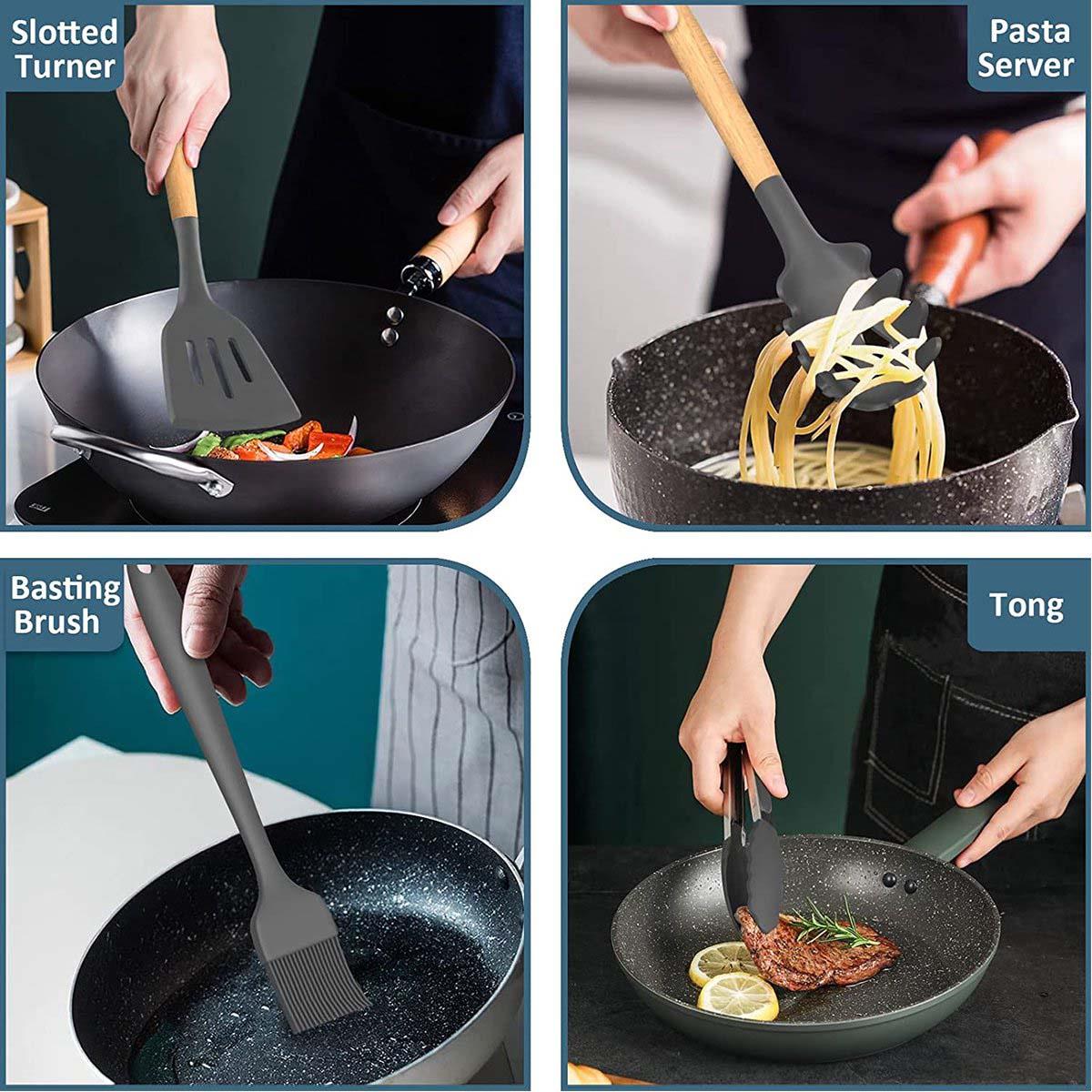 33pcs khaki kitchen gadget cooking tools