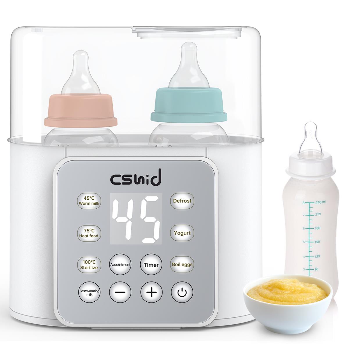Baby Bottle Warmer, Bottle Sterilizer 9-in-1 Fast Food Heater and DefrostBottle FeedingGPED- combines the latest technologies with over a decade of hardware expertise to design and build solid, reliable consumer electronics photo