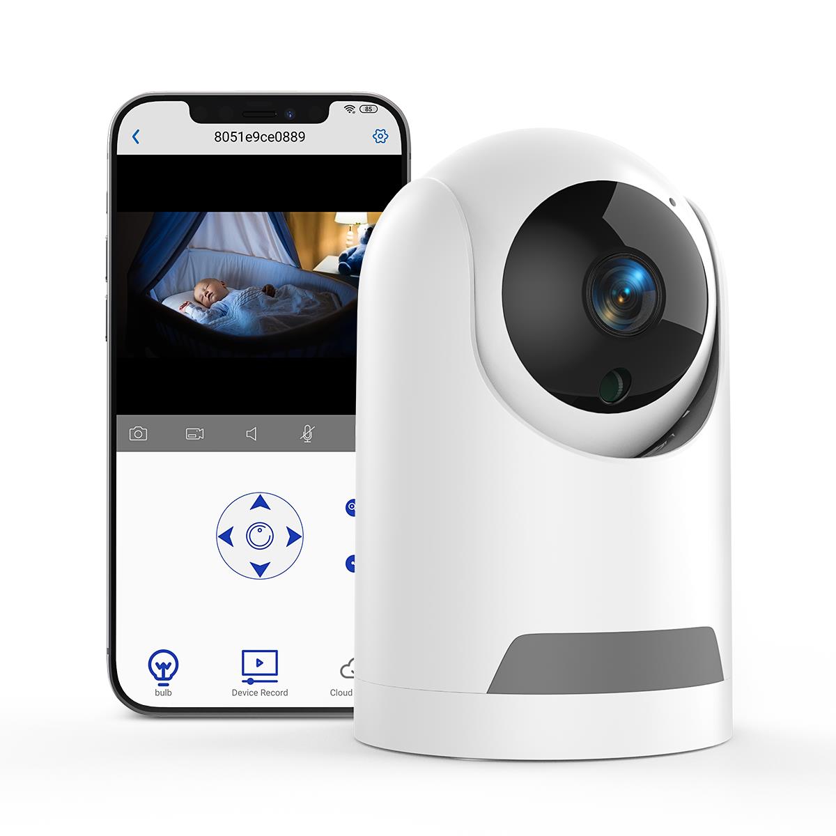 Baby Monitor, 360° Wireless 5G Nanny Cam with Safety Alerts,