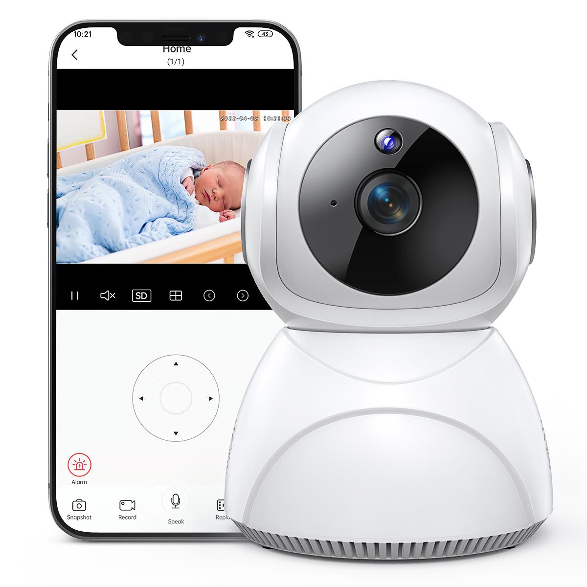 Baby Monitor, Smart Video Baby Camera with Two-Way Audio