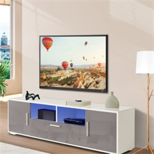 TV Stand with LED Lights,high glossy front TV Cabinet,can be assembled in Lounge Room