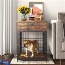 JHX Furniture Dog Crates for small dogs Wooden Dog Kennel Dog Crate End Table