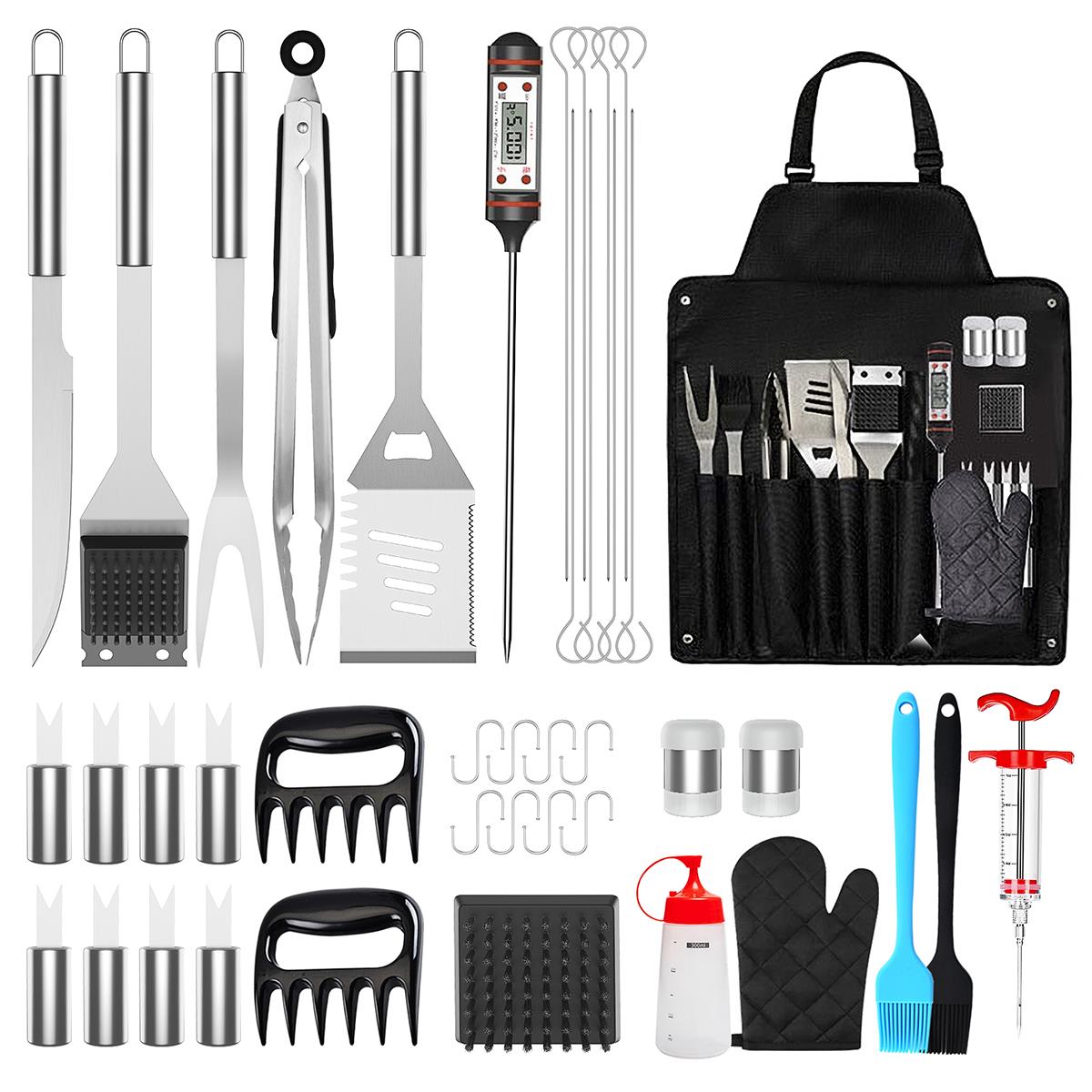 41Pcs BBQ Grill Tool Set, Stainless Steel Grill Utensil Tools Set with Carry Bag