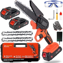 Mini Chainsaw Cordless 6 Inch with 2 Battery