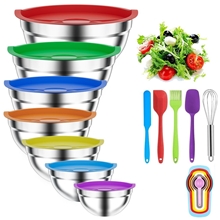 Mixing Bowls Airtight Lids 7PCS Stainless Steel Set