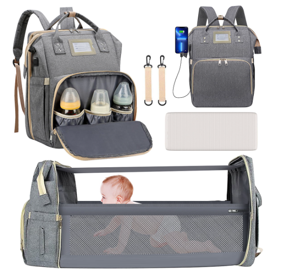 Diaper Bag Backpack, Multifunctional Baby Changing Bag