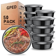 GPED 50 Pack Meal Prep Containers, 33.8oz Plastic Food Storage Containers