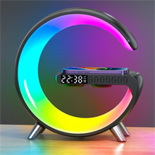 Alarm Clock, Digital Alarm Clock Radio with Wireless Charging & LED Table Lamp