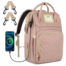 Diaper Bag Backpack, Multifunctional Baby Changing Bag with Insulated Milk Bottle Pocket
