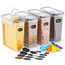 4 Pack Cereal Containers Storage Set (4L,135.2 Oz)
