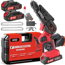 Mini Chainsaw, 6 Inch Portable Electric Chainsaw Cordless, Red