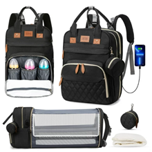 Diaper Bag Backpack, Portable Baby Bag with Changing Station