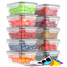 20 Pcs Food Storage Containers Set with Lids - BPA-Free