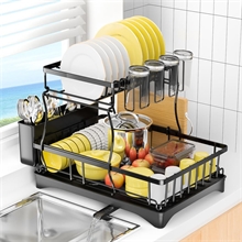 2 Tier Dish Drying Rack, Stainless Steel Dish Rack for Kitchen Counter