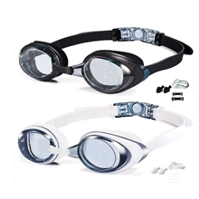 Swim Goggles 2 Pack Anti-Fog Waterproof Anti-UV Clear Vision Silicone