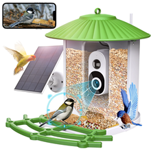 Smart Bird Feeder with Camera, Wireless Outdoor Bird Feeder W/ Solar Panel