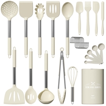 30 Pcs Silicone Cooking Utensil Set, Kitchen Utensils Cooking Utensils Set,White