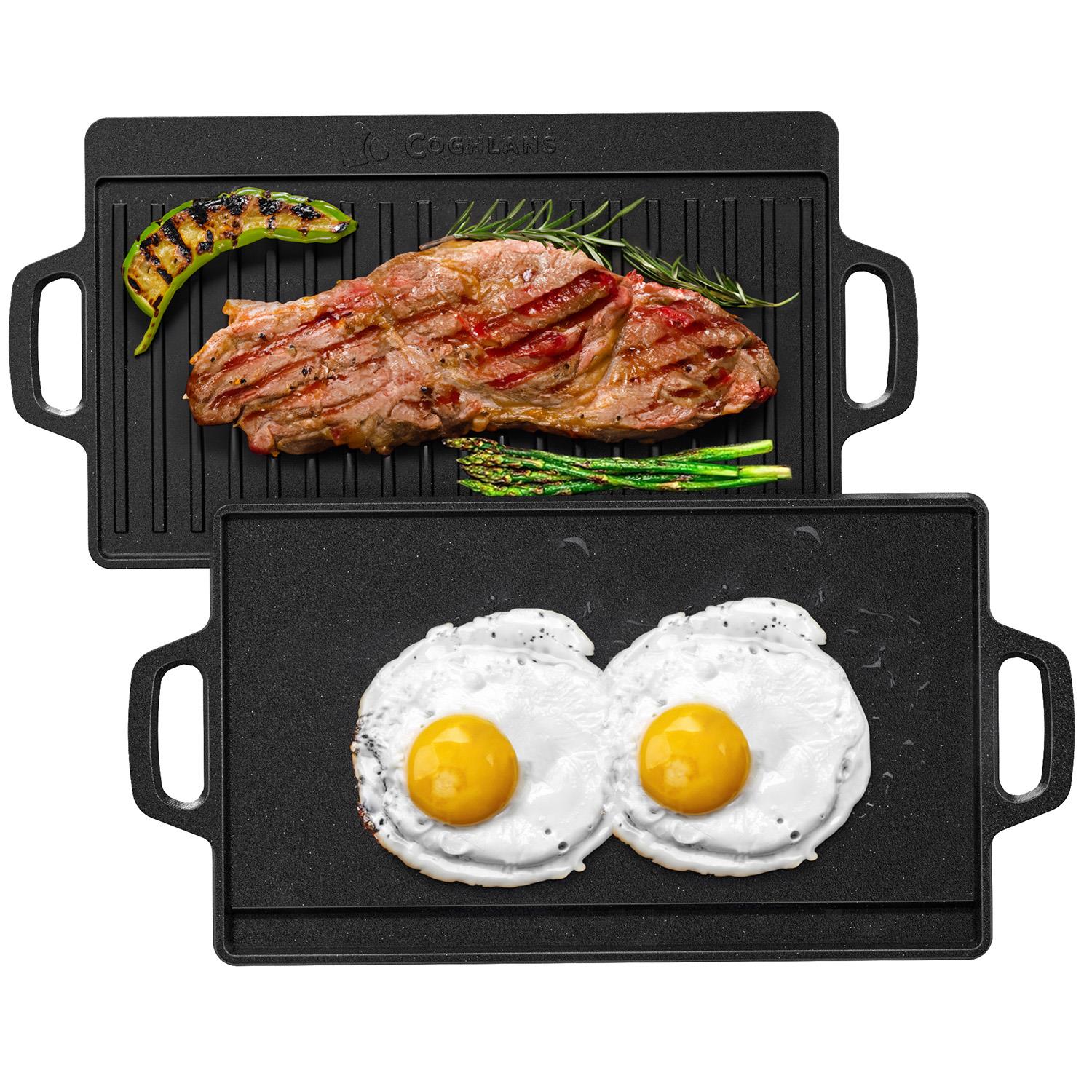 Cast Iron Double Grill Griddle, 17.7