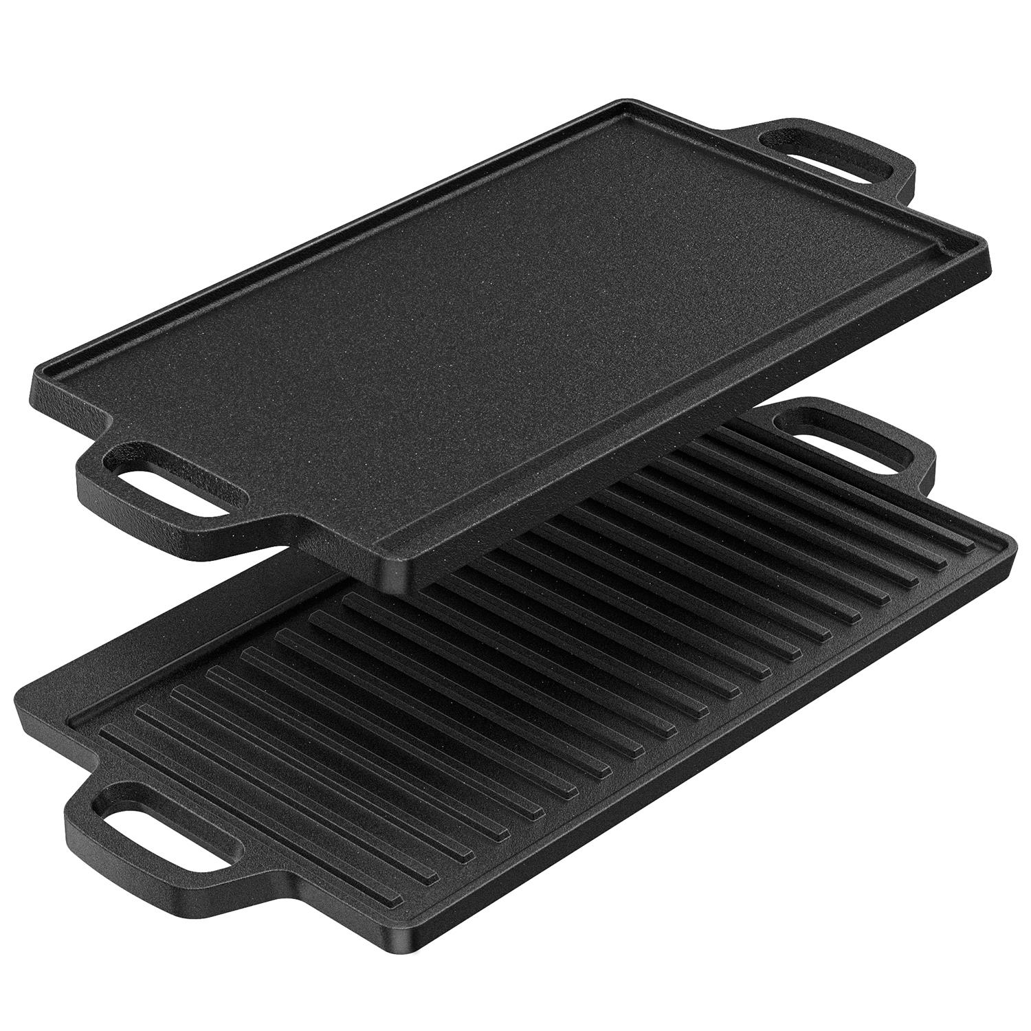 Reversible Cast Iron Grill Griddle, 17.7