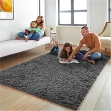 Fluffy Area Rug,5x8 ft Soft Shaggy Rugs Fluffy Carpets,Dark Gray