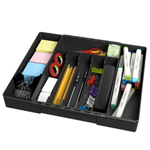 Silverware Drawer Organizer, Large, Black