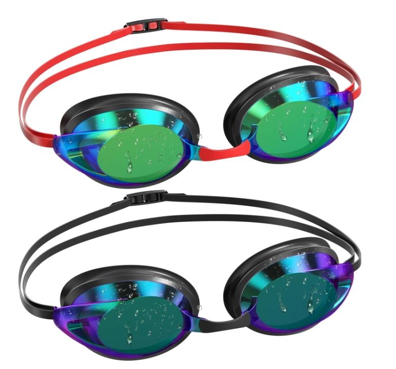 2 Pack Anti-fog No Leaking Anti-UV Silicone Swimming Goggles