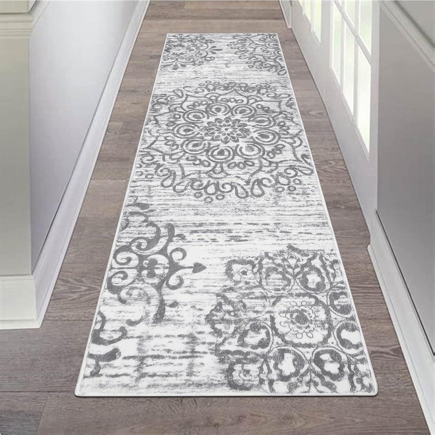 Hallway Runner Rug 2'x6' Washable Vintage Distressed Area Rugs