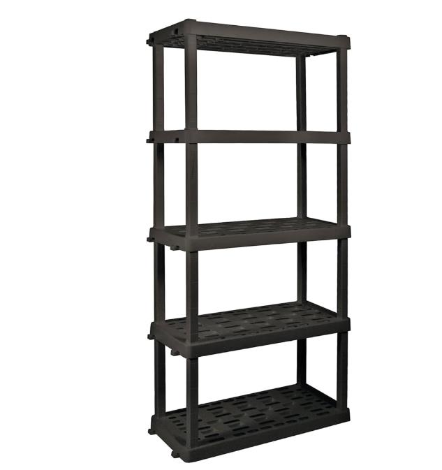 5-Tier Heavy Duty Plastic Storage Shelves, 57