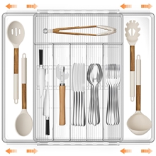 Silverware Drawer Organizer, Medium, Clear