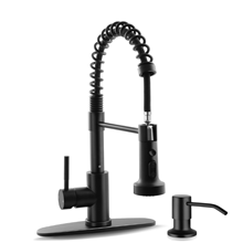 GPED Kitchen Faucet, Kitchen Sink Faucet with Soap Dispenser & Pull Down Sprayer