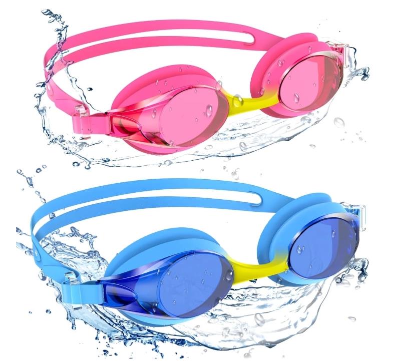 Dark Blue/Pink Adjustable Swimming Sport Goggles 2-Pack