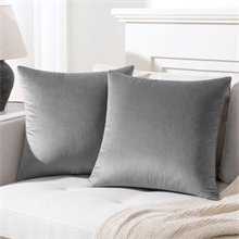 Premium Outdoor Pillow Inserts - Pack of 2 Square Form Water Resistant Polyester Throw Pillows