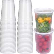 32oz Deli Containers with Lids 50 Sets, Food Storage Containers with Lids