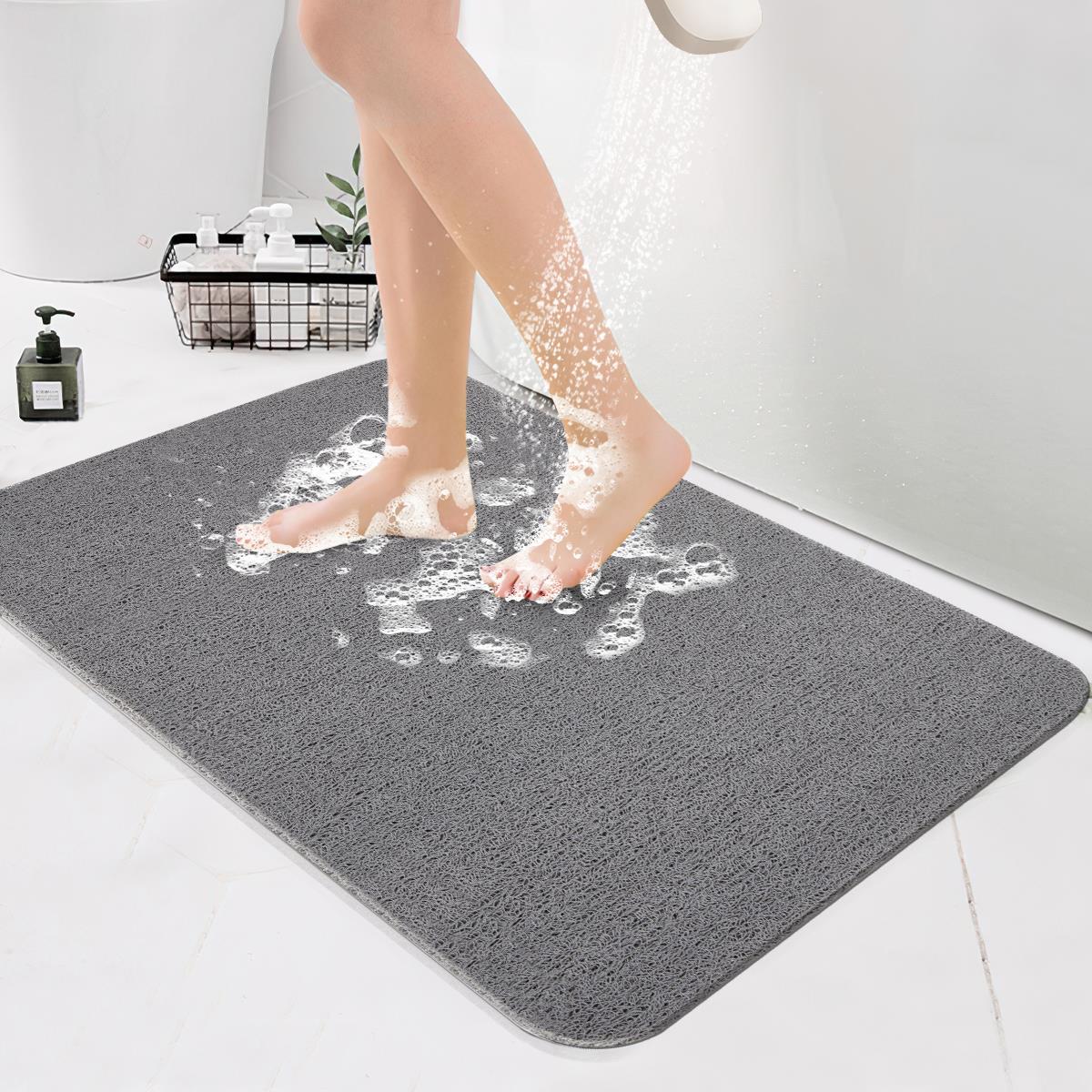 Non Slip Bathtub Mat, Anti Slip Shower Mat,PVC Loofah Shower Mat - 17.7x30 Inches