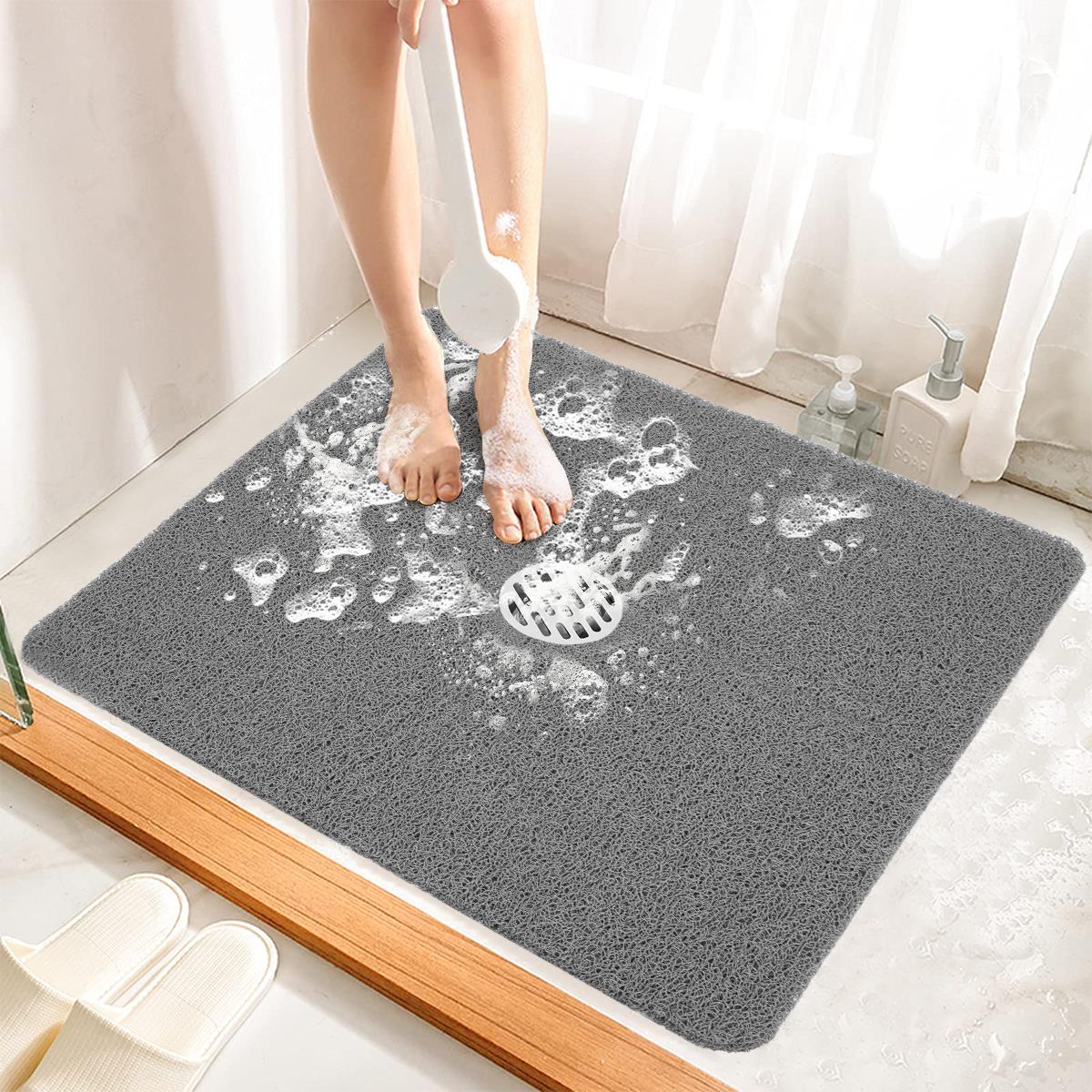 24x24 Inch Shower Mat, Non Slip Bathtub Mat, Fast Drying Bath Tub Mats