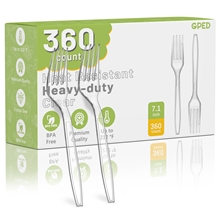 360 Count Clear Plastic Forks, 7.1