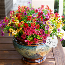 12 Bundles Artificial Flowers for Outdoor Indoor Decoration, Mix 4 Colors