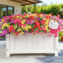 24 Bundles Artificial Flowers for Outdoor Indoor Decoration, Mix 4 Colors