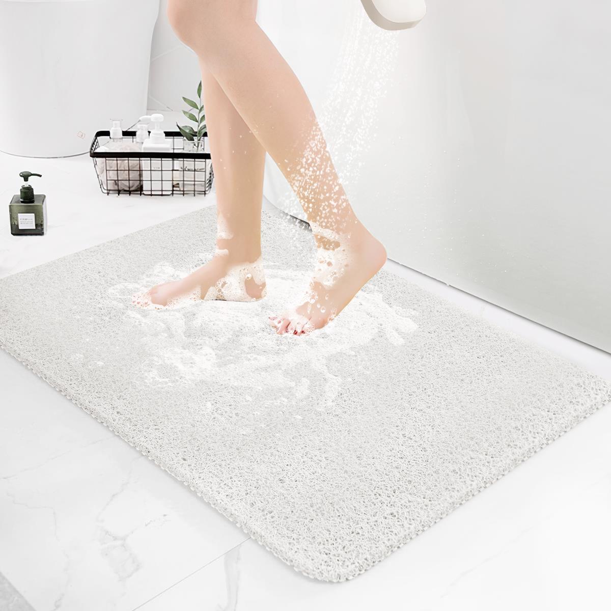 Non Slip Bathtub Mat, Anti Slip Shower Mat,PVC Loofah Shower Mat - 17.7x30 Inches