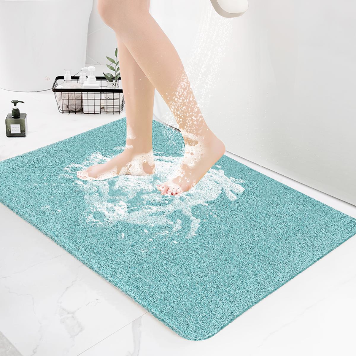 Non Slip Bathtub Mat, Anti Slip Shower Mat,PVC Loofah Shower Mat - 17.7x30 Inches