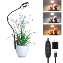 GPED Grow Lights, Pot Clip LED Plant Light with 360°Gooseneck for Indoor Plants