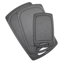 Plastic Cutting Boards for Kitchen with Non Slip Handles, Black