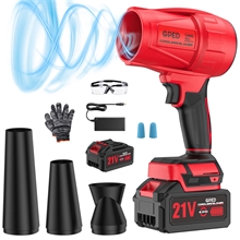 Leaf Blower Cordless, Mini Blower with 2×4.0Ah Batteries & Charger, Red