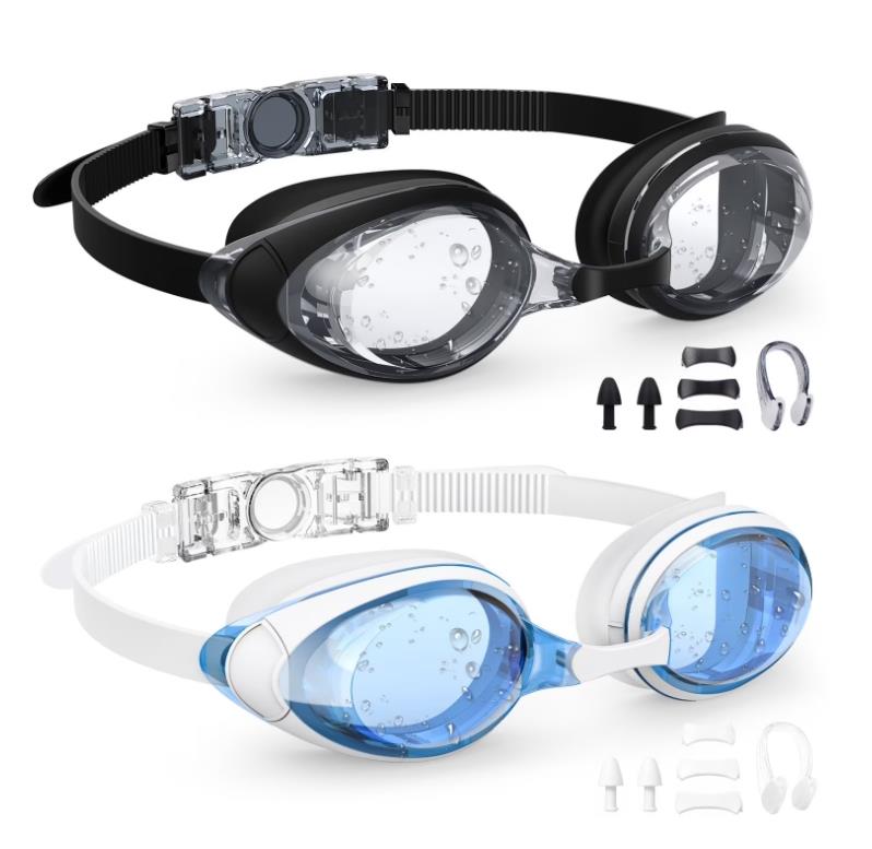 Swim Goggles Pack of 2 Swimming Goggles Anti Fog for Adult Men Women Youth Kids