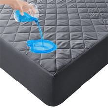 Waterproof Mattress Pad King Size, Quilted Mattress Protector, Gray