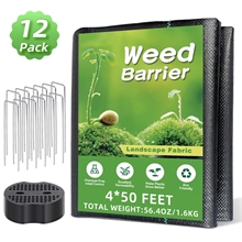 GPED 4FT x 50FT Weed Barrier Landscape Fabric, 3.2OZ Heavy Duty Weed Blocker Gardening Mat