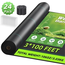 GPED 3x100ft Weed Barrier Landscape Fabric, Premium Weed Block Garden Cloth, Heavy Duty