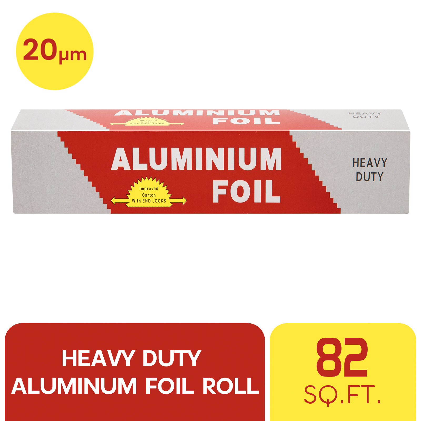 GPED Foil Wrap, Strength Aluminum Foil Roll with Serrated Cutter, Freezer Safe