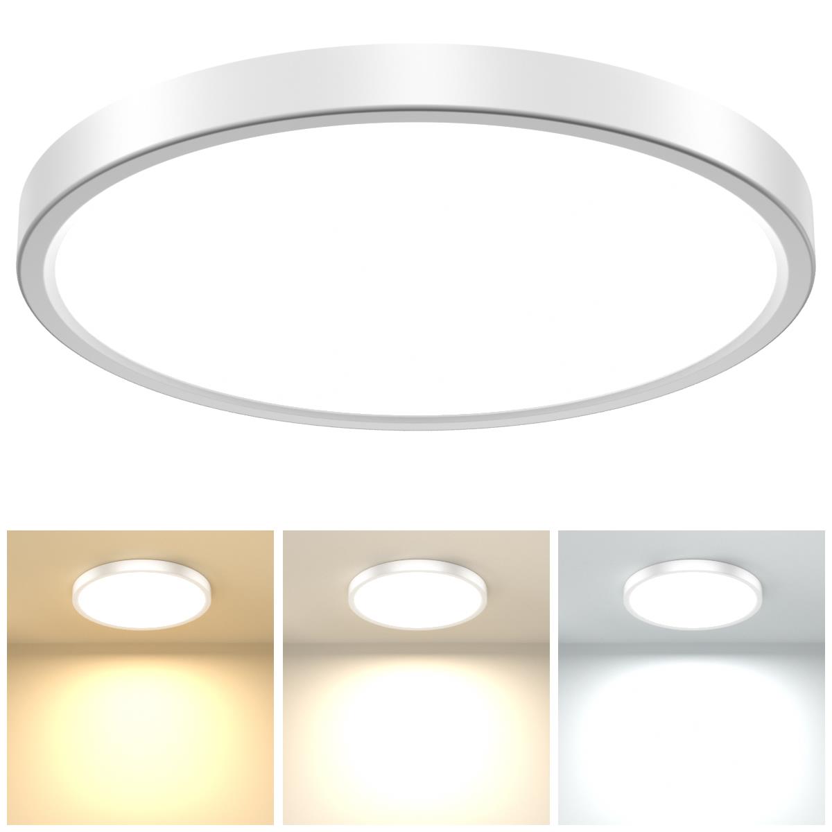 11.8 Inch Flush Mount Ceiling Light Fixture,3000K/4000K/6500K Ceiling Light